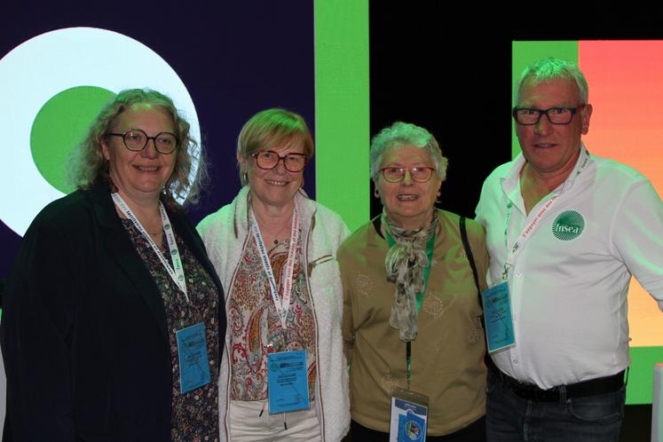De g. à d. : Sylviane Lefez (CNA), Anne-Marie Leroy (SNPR), Hélène Blaud (SNAE) et Sébastien Delafosse (SNFM).