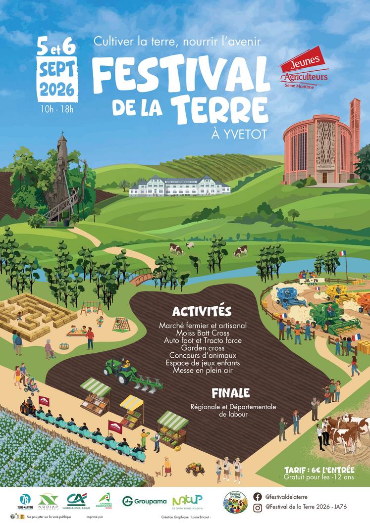 Yvetot accueille les 5 et 6 septembre le Festival de la terre 2026.