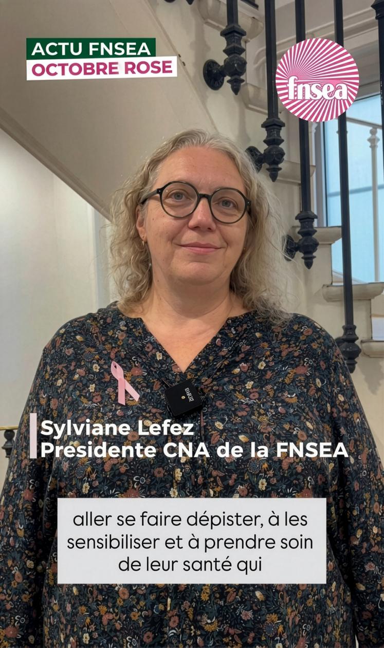 Sylviane Lefez, présidente de la CNA, invite les femmes à se faire dépister sur les réseaux sociaux.