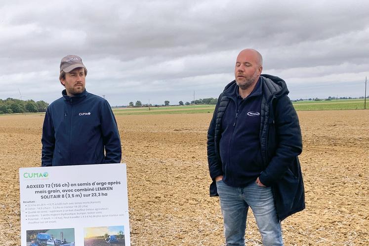 Gauthier Savalle et Damien Cousin ce 9 octobre à Graveron-Sémerville.