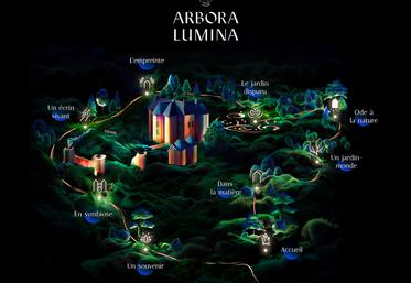 Carte du parcours d'Arbora Lumina. 