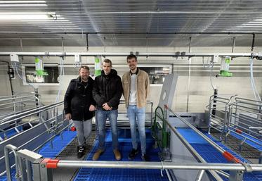 Guillaume, William et Maxime Foubert, les trois associés, dans la nouvelle maternité liberté.