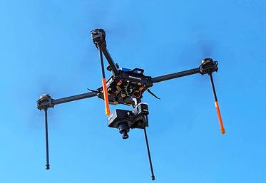 Drone utilisé par Abelio pour repérer les adventices, service de désherbage ciblé proposé par la Chambre d’agriculture de l’Aisne.