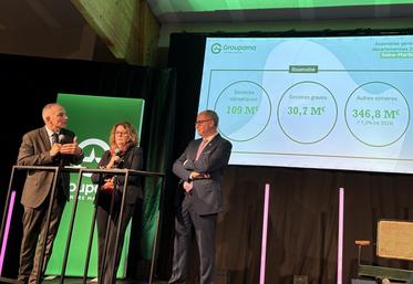 Pascal Loiseau (à gauche), Sylvie Le Dilly et Édouard Aubry. En 2025 le sinistre climatique a représenté près de 110 millions d'euros. Ce montant a triplé par rapport aux niveaux habituels. 