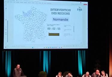 Intervention d'Emmanuel Grossin pour la Normandie lors du huis clos du congrès.