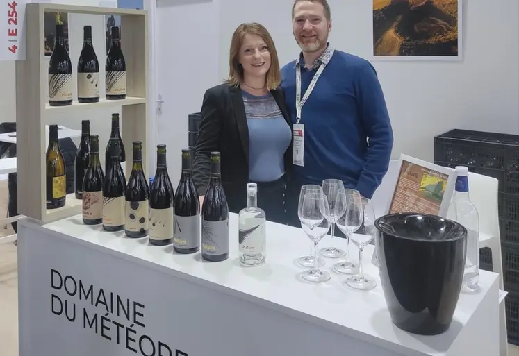 <em class="placeholder">Simon Frich, directeur du domaine du Météore, dans l&#039;Hérault, participe à des salons. En 2024, tous ses nouveaux clients sont venus de Wine Paris et Millésime Bio.</em>