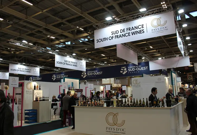 <em class="placeholder">Stand de l&#039;IGP Pays d&#039;Oc au salon Wine Paris et Vinexpo Paris 2020.</em>