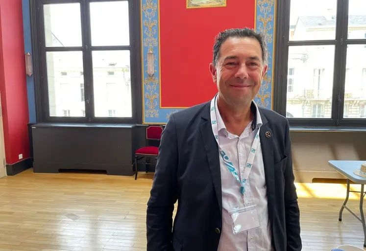 <em class="placeholder">Joël Boueilh, président des Vignerons coopérateurs de France et  vigneron à Saint-Mont (Gers), le 28 juin 2023</em>