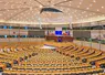 Brussels, Belgium - January 20, 2023: Interior of the plenary room of the European parliament in Brussels, Belgium