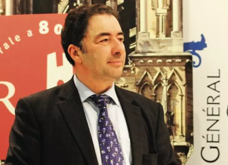 Pascal Férat, réélu à la présidence du Syndicat général des vignerons de champagne le 20 février 2014.