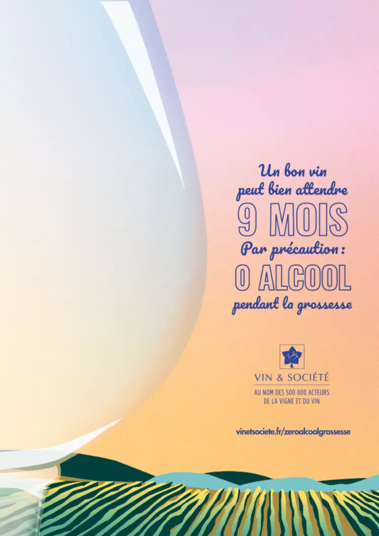 visuel campagne zéro alcool grossesse vin & société