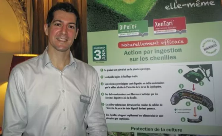 Stéphane Roumanille, chef de marché cultures pérennes : " Pour accompagner l'utilisation de nos produits de biocontrôle, nous avons créé le site Internet Philbio : une mine d'information sur ces traitements à base de Bt. "
