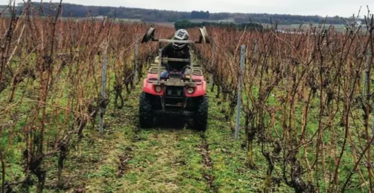 De nombreux accessoires, comme cet outil pour enlever les fils releveurs, peuvent équiper 
les quads.