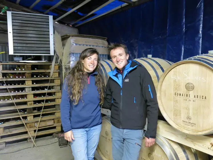 Convaincus du potentiel du terroir de l'île de Ré, Marine Houttemonne et Simon Pitoizet misent sur un créneau de vins haut de gamme.