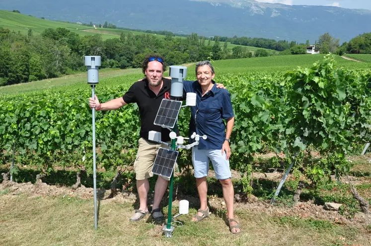 En Suisse, les travaux de recherche sur la détection de spores ont débuté par une rencontre entre un vigneron et des chercheurs en aérosol de l'université de Genève.