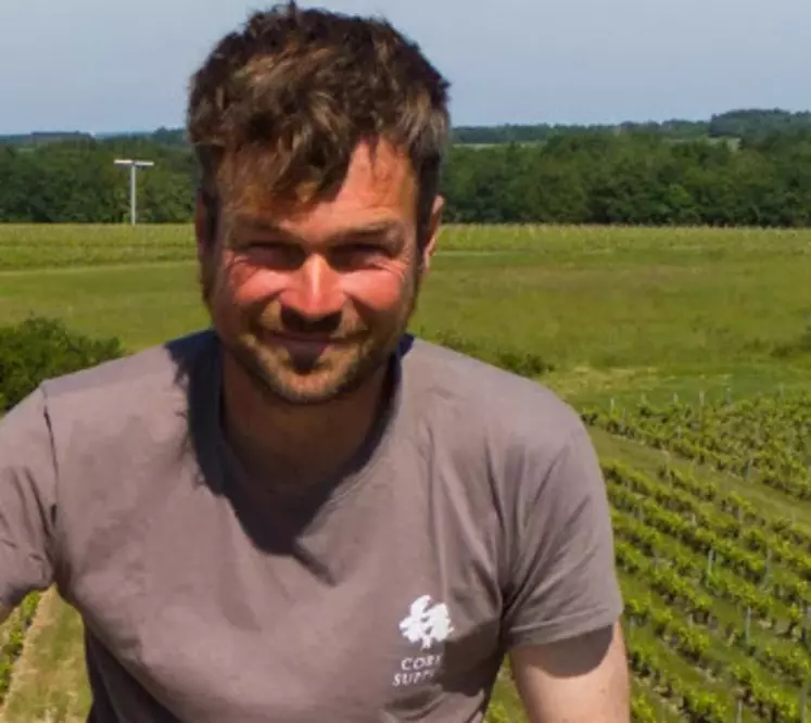 Xavier Weisskopf, vigneron au domaine le Rocher des Violettes, en Indre-et-Loire