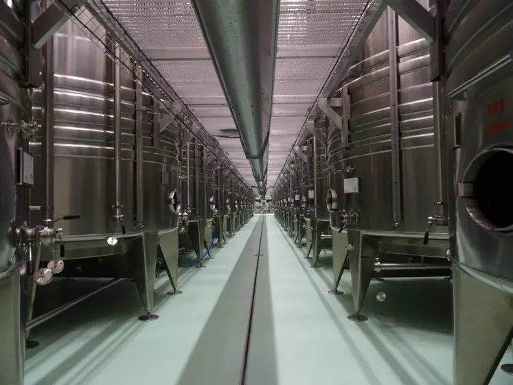 La fermentation malo-lactique, notamment avec un maintien des cuves entre 18 et 20 °C, est l'opération de vinification la plus énergivore.