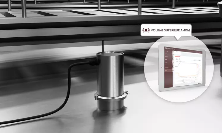 Le capteur e-volum de Winegrid permet de détecter les risques de débordement ou les fuites. 
