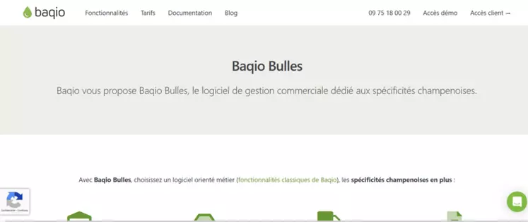 Baqio applique son concept de logiciel de gestion en ligne aux spécificités de l'élaboration du champagne avec son nouveau produit Baqio Bulles.