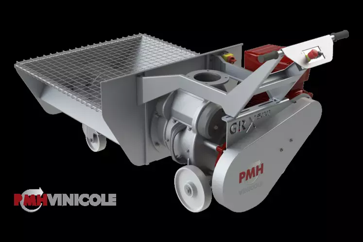 La nouvelle pompe à vendange mobile GRX500 de PMH Vinicole se compose d’un rotor bilobe hélicoïdal, comme la pompe à vendange Heli-X.