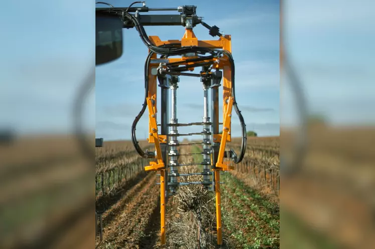 Le châssis polyvalent Combiviti de Pellenc se veut accessible et évolutif. Il peut recevoir TRP, épampreuse et prétailleuse.