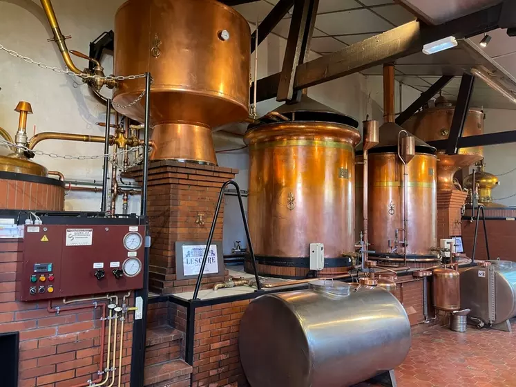 Distillerie, distillation, cuivre, cognac, eau-de-vie
Vignobles Lescure, à Claix, en Charente