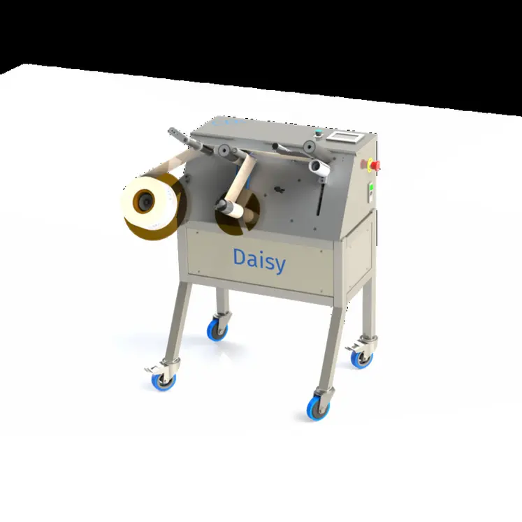 <em class="placeholder">Sur la demande de clients souhaitant recycler les glassines de rouleaux d&#039;étiquettes, CDA a mis au point Daisy, une désétiqueteuse automatique.</em>