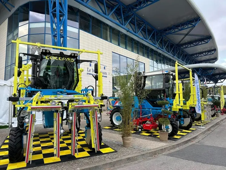 <em class="placeholder">Tracteur enjambeur Bobard et rogneuse Collard au salon du Viteff 2025. </em>