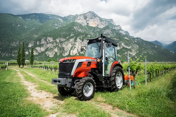 <em class="placeholder">Tracteur spécialisé Massey Ferguson MF 3 dans une vigne</em>