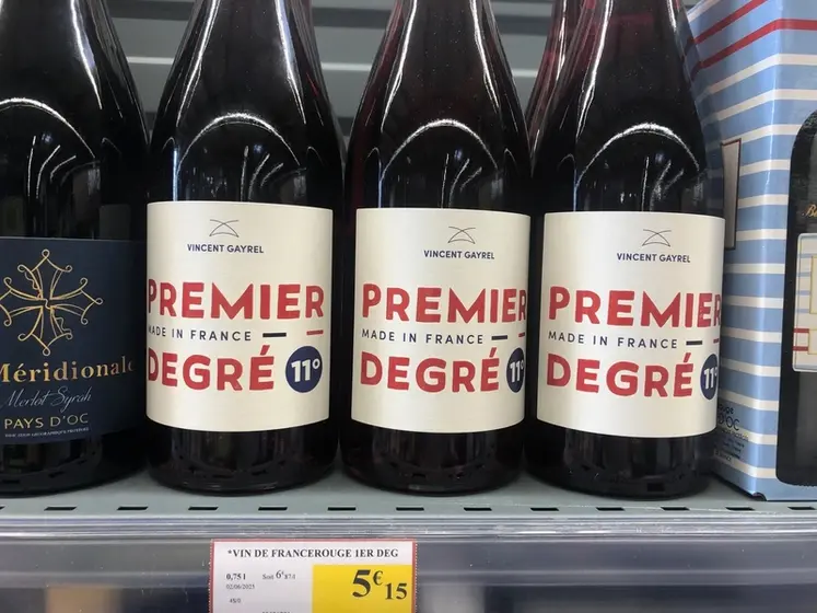 <em class="placeholder">Bouteilles de vin de France avec un degré d'alcool inférieur à 10 degrés dans un rayon de GMS</em>