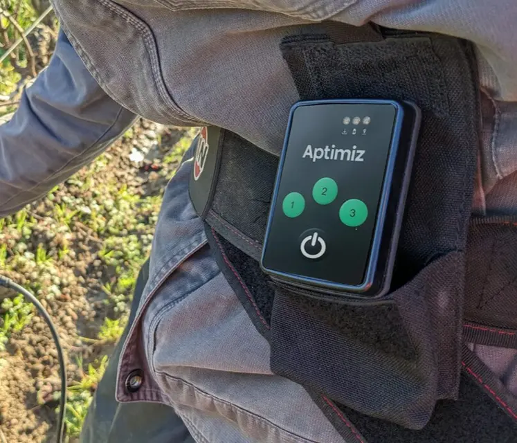 <em class="placeholder">pointeuse connectée d’Aptimiz </em>