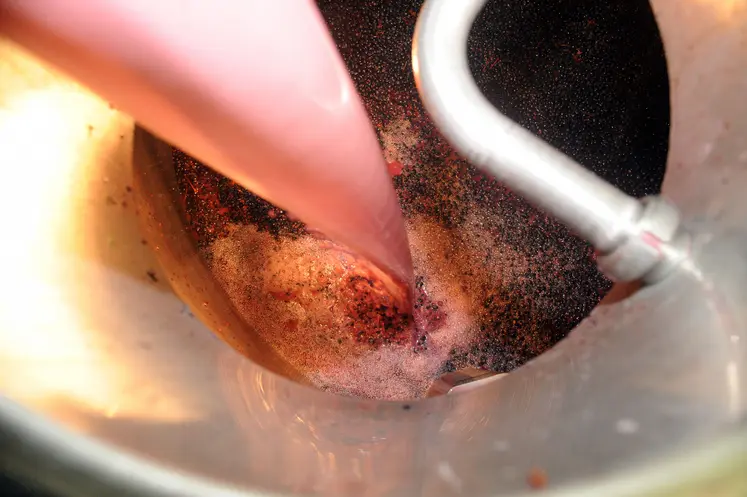 Levurage sur vin rouge