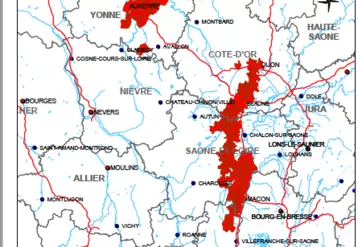 carte INAO appellation Bourgogne