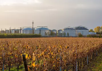 Depuis 1984, l’entreprise Revico produit du biogaz à partir de la méthanisation de vinasse issue de distillation lors de l'élaboration de cognac. © Revico