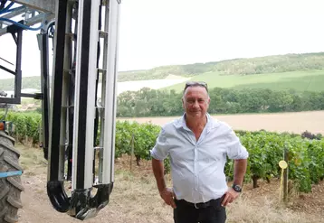 Michel Jacob, du champagne Serge Mathieu à Avirey-Lingey, dans l’Aube, a testé les descentes Bliss Ecospray avec succès durant la saison 2022.