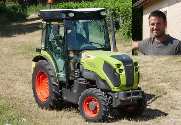 Jérôme Zaros a pris en main le tracteur Claas Nexos 230 M pendant une semaine.