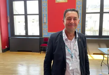 <em class="placeholder">Joël Boueilh, président des Vignerons coopérateurs de France et  vigneron à Saint-Mont (Gers), le 28 juin 2023</em>