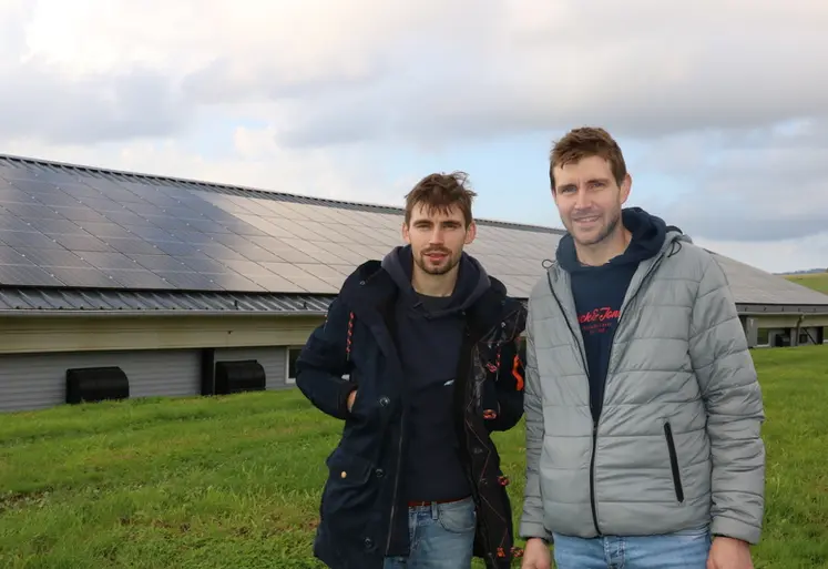 <em class="placeholder">Maxime et Thomas Decherf: « Nous considérons le photovoltaïque comme un atelier à part entière sur l&#039;exploitation.&quot;</em>