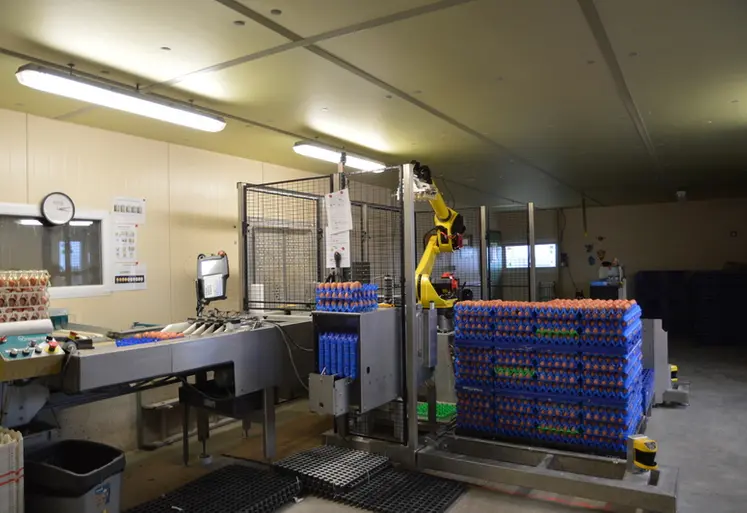 <em class="placeholder">Sonia et Fabien Ledhuy ont investi dans un robot de pallettisation afin de réduire la pénibilité de cette tâche.</em>