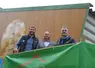 <em class="placeholder">Sylvain Plumelet, éleveur à Plémet (22), avec Guillaume Gannat, chargé de développement LDC (à gauche) et Guénaël Le Sourd, directeur d’Huttepain Bretagne </em>
