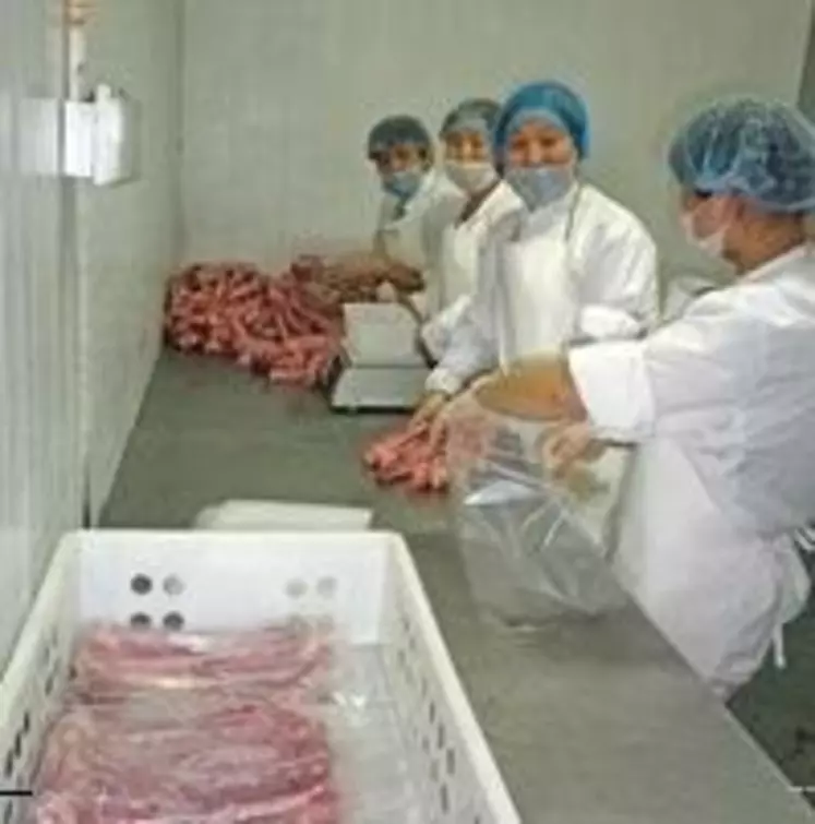 Une unité de production de foie gras de Rougié en Chine où le groupe Euralis est implanté depuis 2007.