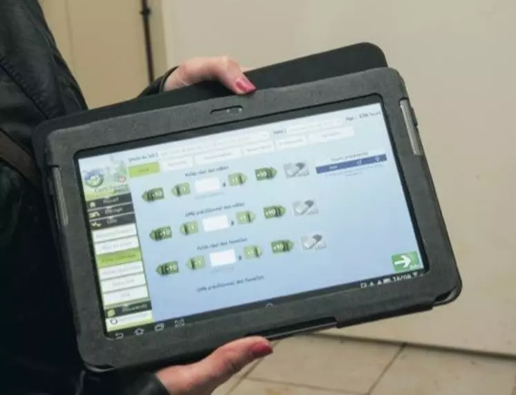 Fin 2014, 75 % des producteurs impliqués dans le projet Valeurs d'éleveurs seront équipés d’une tablette.