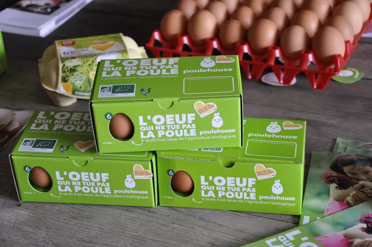 Carrefour propose les œufs bio Poulehouse issus de poules ovosexées et qui ne devraient pas être tuées. © S. Bouzon