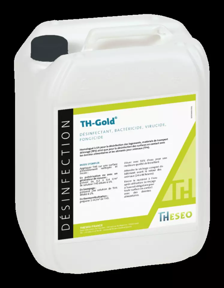 Th Gold est le premier désinfectant uniquement composé d'acide formique. © Théséo