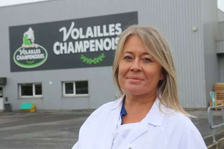 Isabelle Lebas, directrice Les éleveurs de la Champagne. « Environ les deux tiers de nos poulets sont produits en Champagne-Ardenne par les éleveurs de Nealia. » © P. Le Douarin