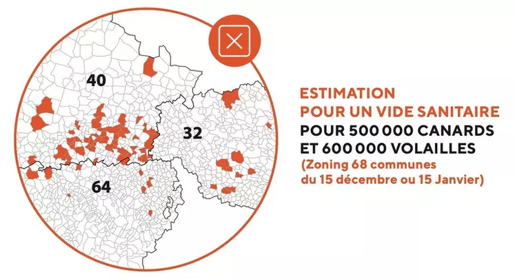 Localisation des 68 communes sans palmipède du 15 décembre au 15 janvier prochains